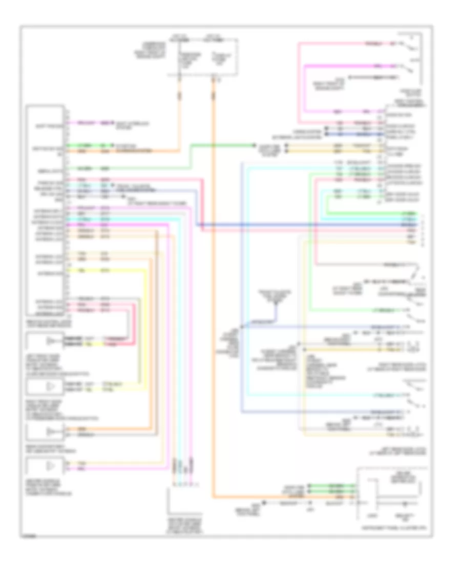 Forced Entry Wiring Diagram 1 of 2 for Cadillac CTS 2008