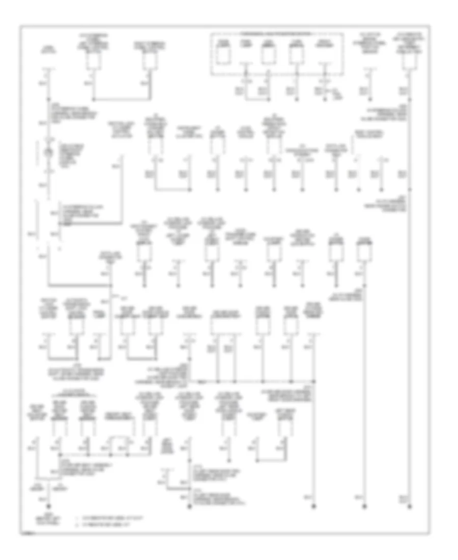 Ground Distribution Wiring Diagram 2 of 4 for Cadillac CTS 2008