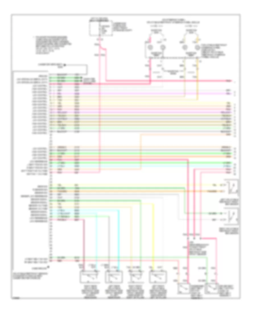 Supplemental Restraints Wiring Diagram 1 of 2 for Cadillac CTS 2008