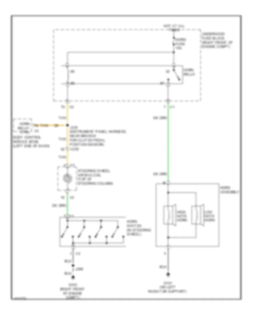 Horn Wiring Diagram Coupe for Cadillac CTS Vsport 2014