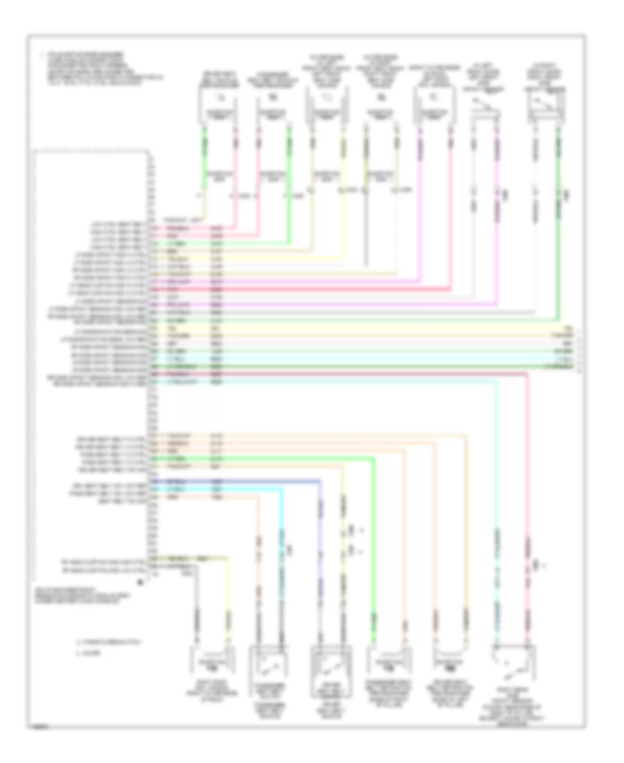 Supplemental Restraints Wiring Diagram, Sedan CTS-V (1 of 2) for Cadillac CTS Vsport 2014