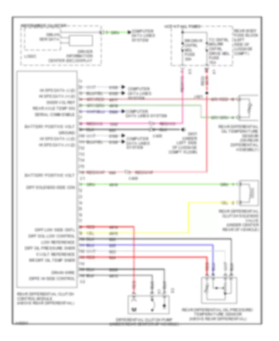 Rear Differential Lock Wiring Diagram for Cadillac CTS Vsport 2014