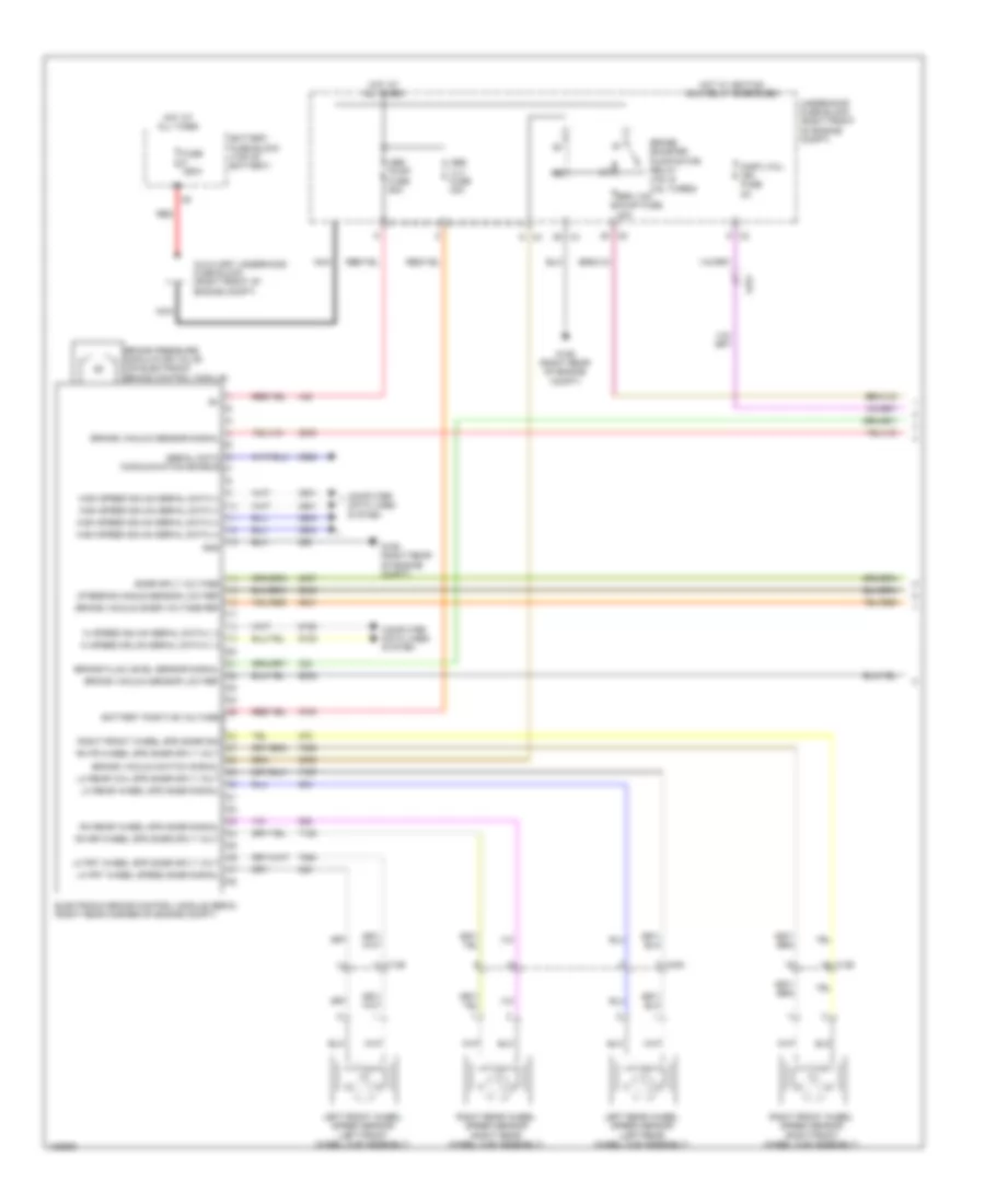 Anti-lock Brakes Wiring Diagram, Sedan Except CTS-V (1 of 2) for Cadillac CTS Vsport 2014