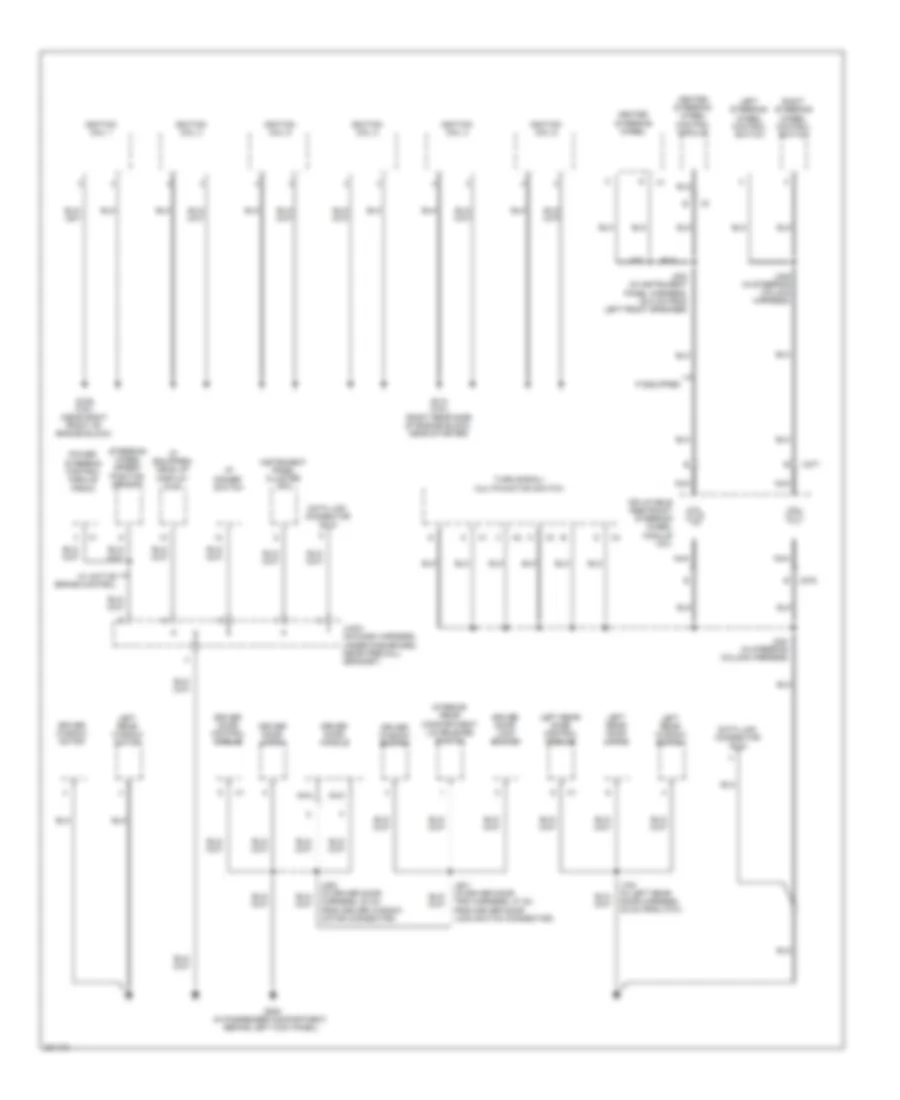 Ground Distribution Wiring Diagram (3 of 5) for Cadillac STS 2009