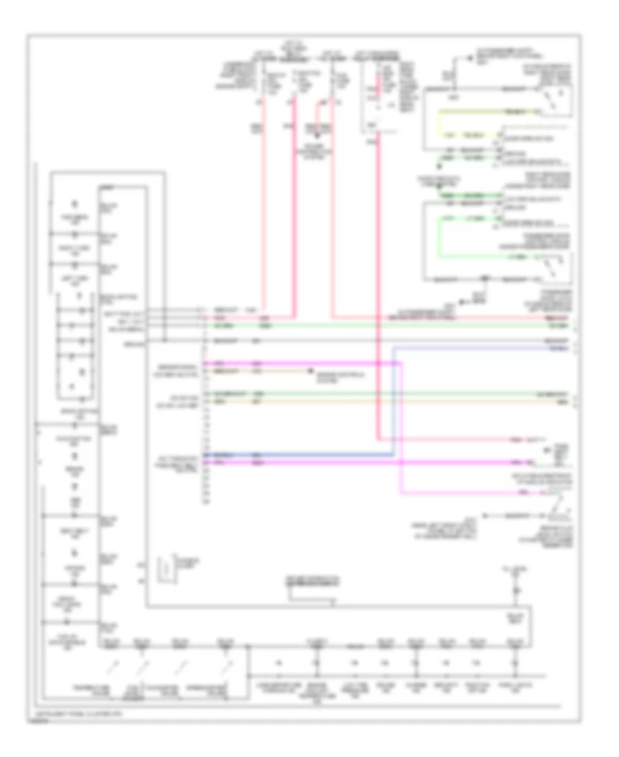 4.4L VIN D, Instrument Cluster Wiring Diagram (1 of 2) for Cadillac STS 2009