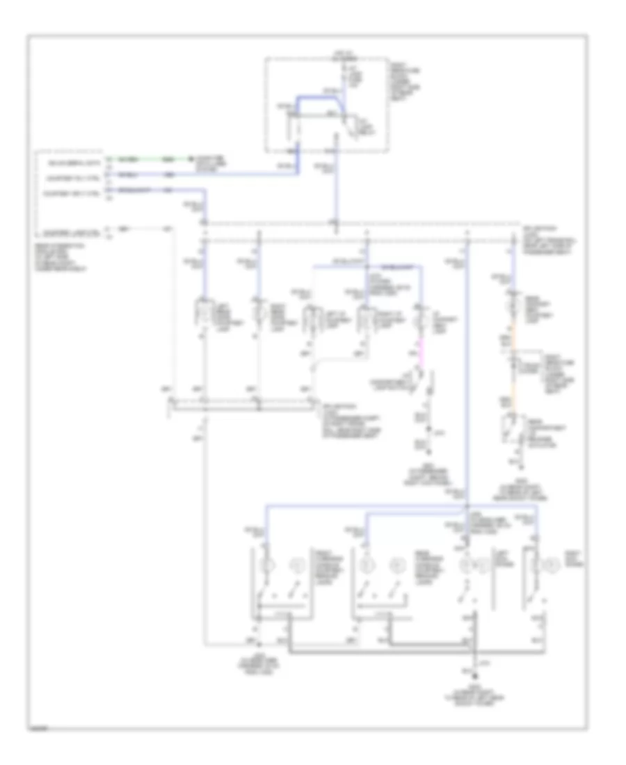 Courtesy Lamps Wiring Diagram 1 of 2 for Cadillac STS 2009