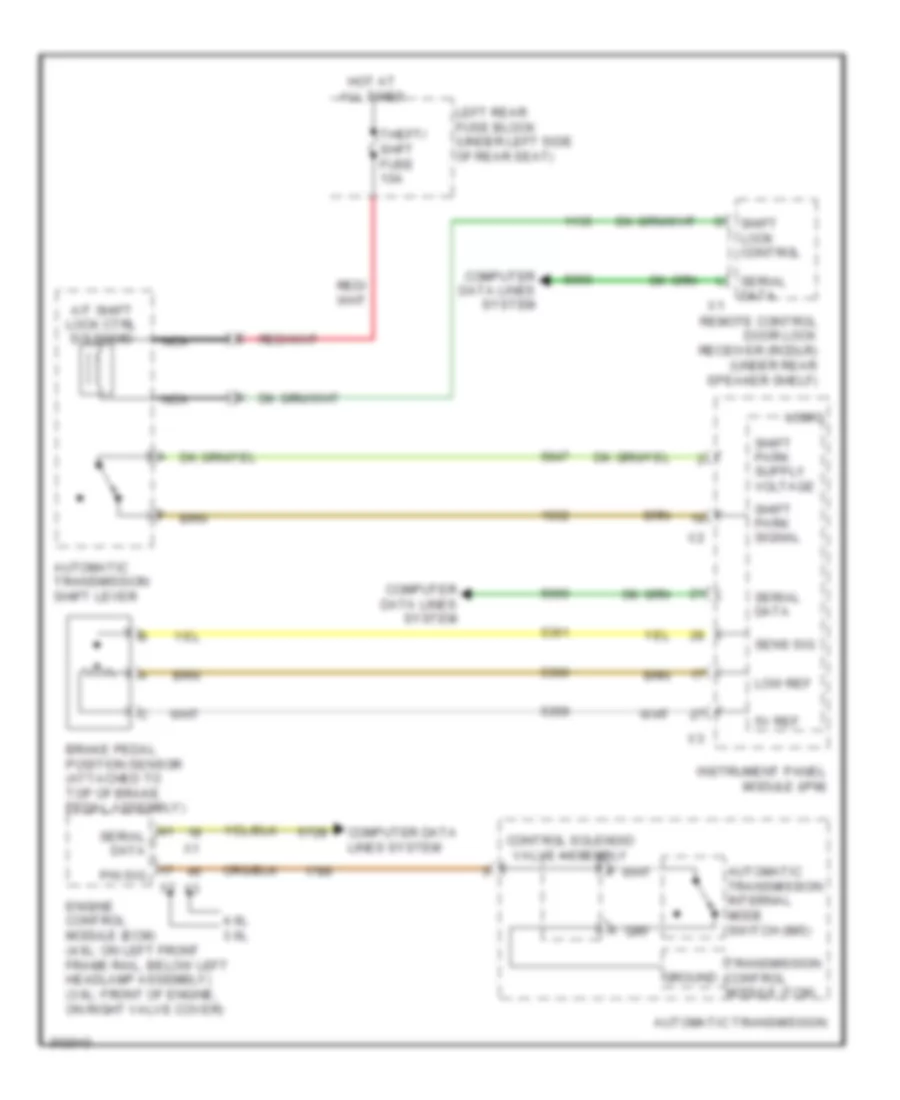 Shift Interlock Wiring Diagram for Cadillac STS 2009