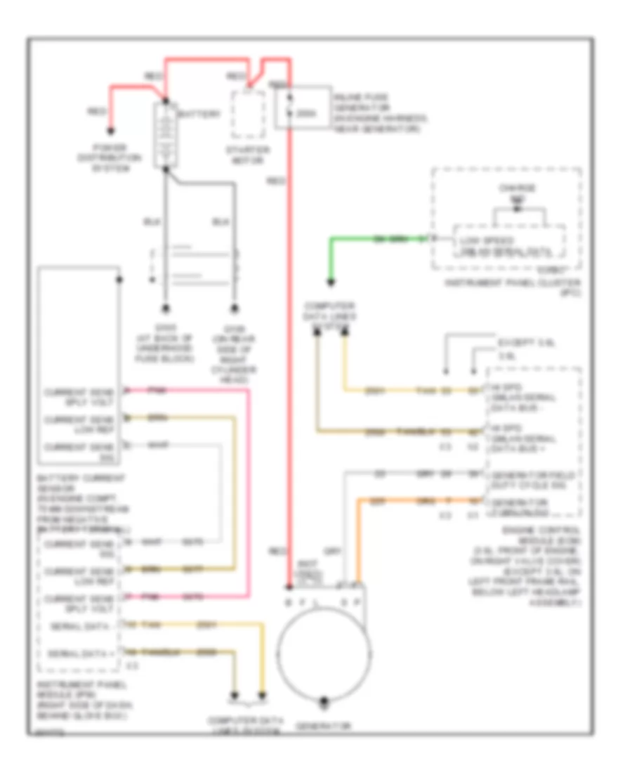 Charging Wiring Diagram for Cadillac STS 2009
