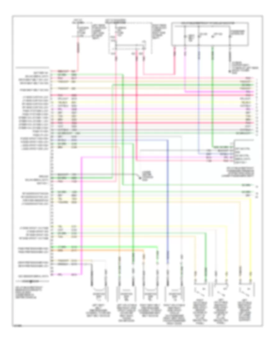 Supplemental Restraints Wiring Diagram 1 of 2 for Cadillac STS 2009