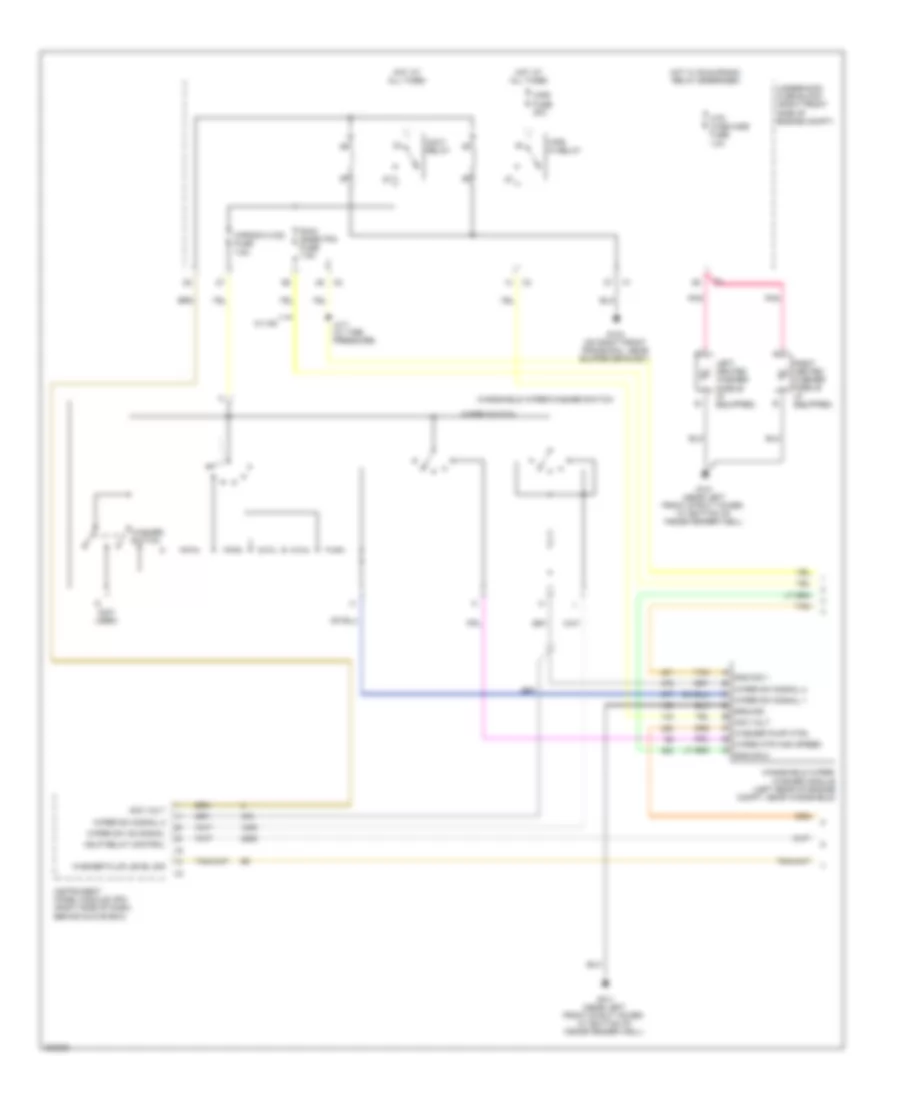 WiperWasher Wiring Diagram, without Wiper Inhibit System (1 of 2) for Cadillac STS 2009