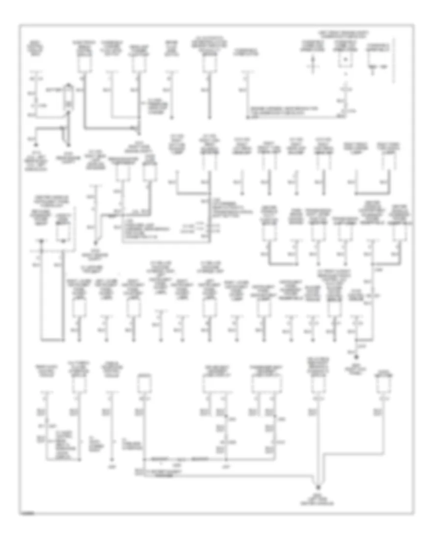Ground Distribution Wiring Diagram 1 of 4 for Cadillac SRX 2011