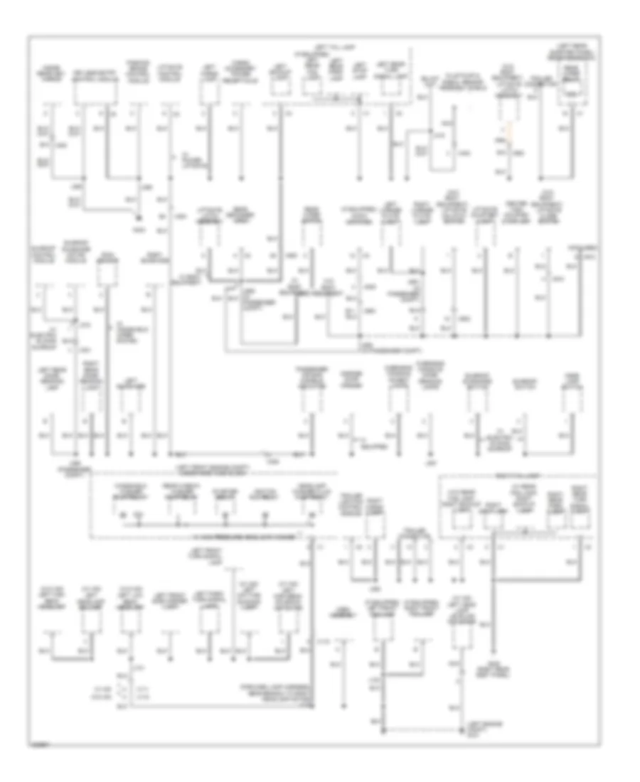 Ground Distribution Wiring Diagram 2 of 4 for Cadillac SRX 2011