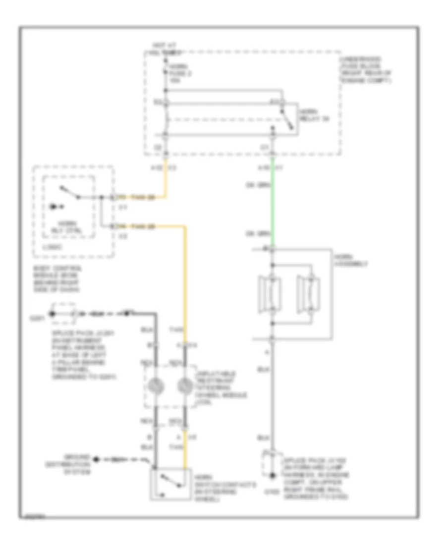 Horn Wiring Diagram for Cadillac XDiscovery 2009