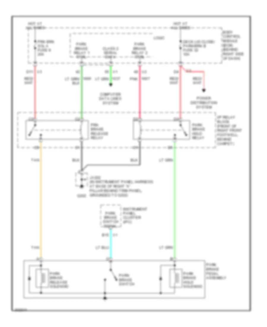 Park Brake Release Wiring Diagram for Cadillac XDiscovery 2009