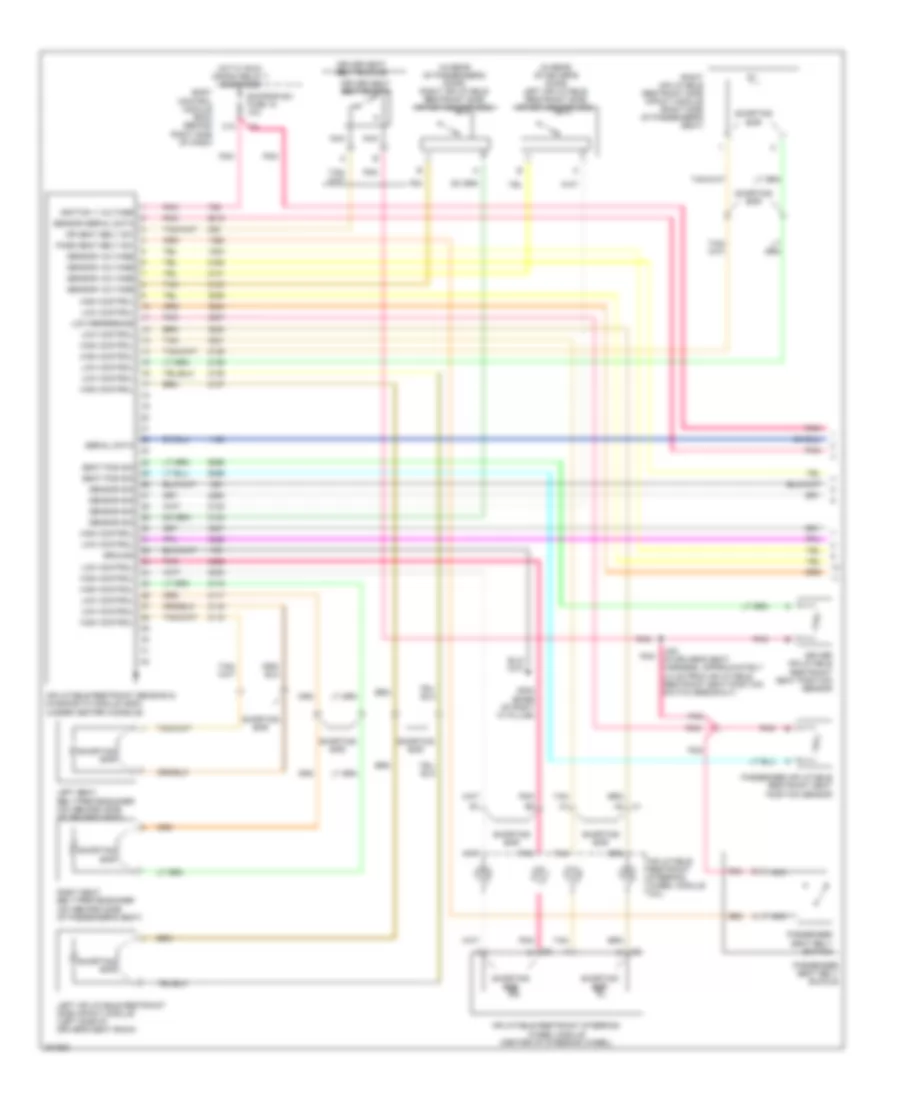 Supplemental Restraints Wiring Diagram 1 of 2 for Cadillac XDiscovery 2009