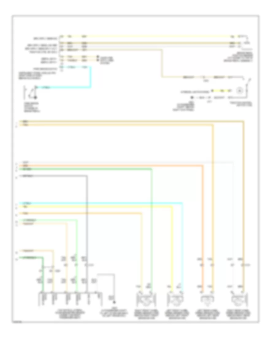 Anti lock Brakes Wiring Diagram without VSC 2 of 2 for Cadillac STS 2011