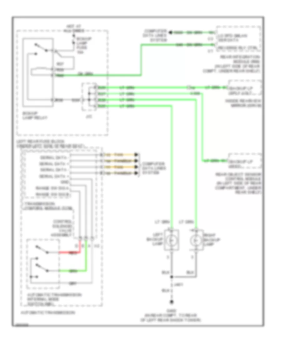 Backup Lamps Wiring Diagram for Cadillac STS 2011