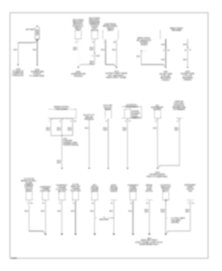 Ground Distribution Wiring Diagram 1 of 5 for Cadillac STS 2011