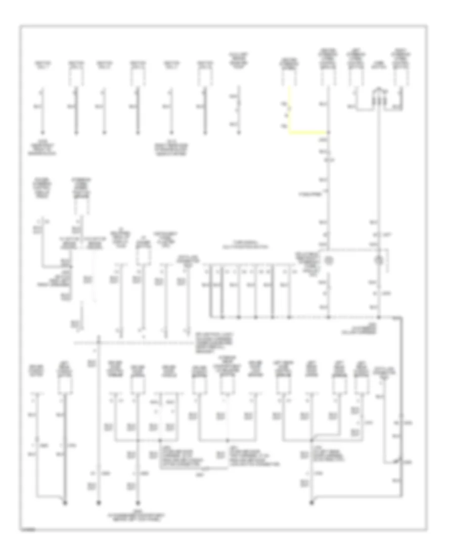 Ground Distribution Wiring Diagram 3 of 5 for Cadillac STS 2011