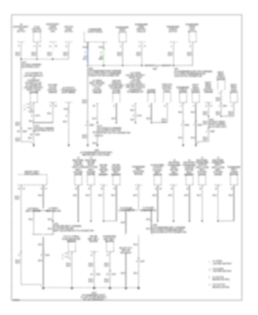 Ground Distribution Wiring Diagram 4 of 5 for Cadillac STS 2011