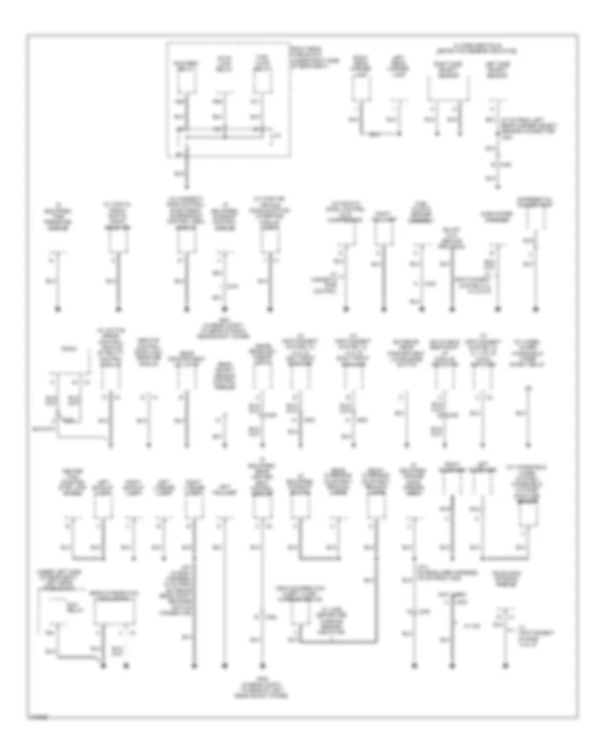 Ground Distribution Wiring Diagram 5 of 5 for Cadillac STS 2011
