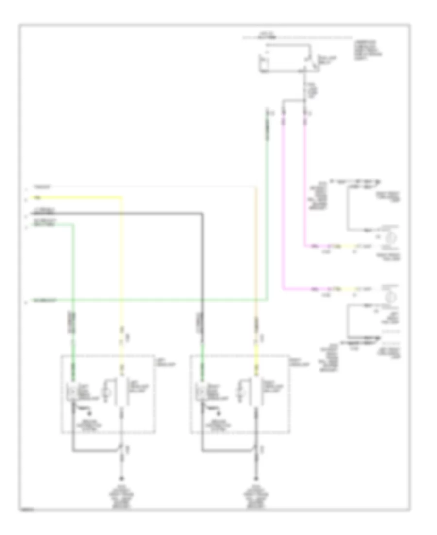 Headlights Wiring Diagram, with High Intensity Discharge (2 of 2) for Cadillac STS 2011