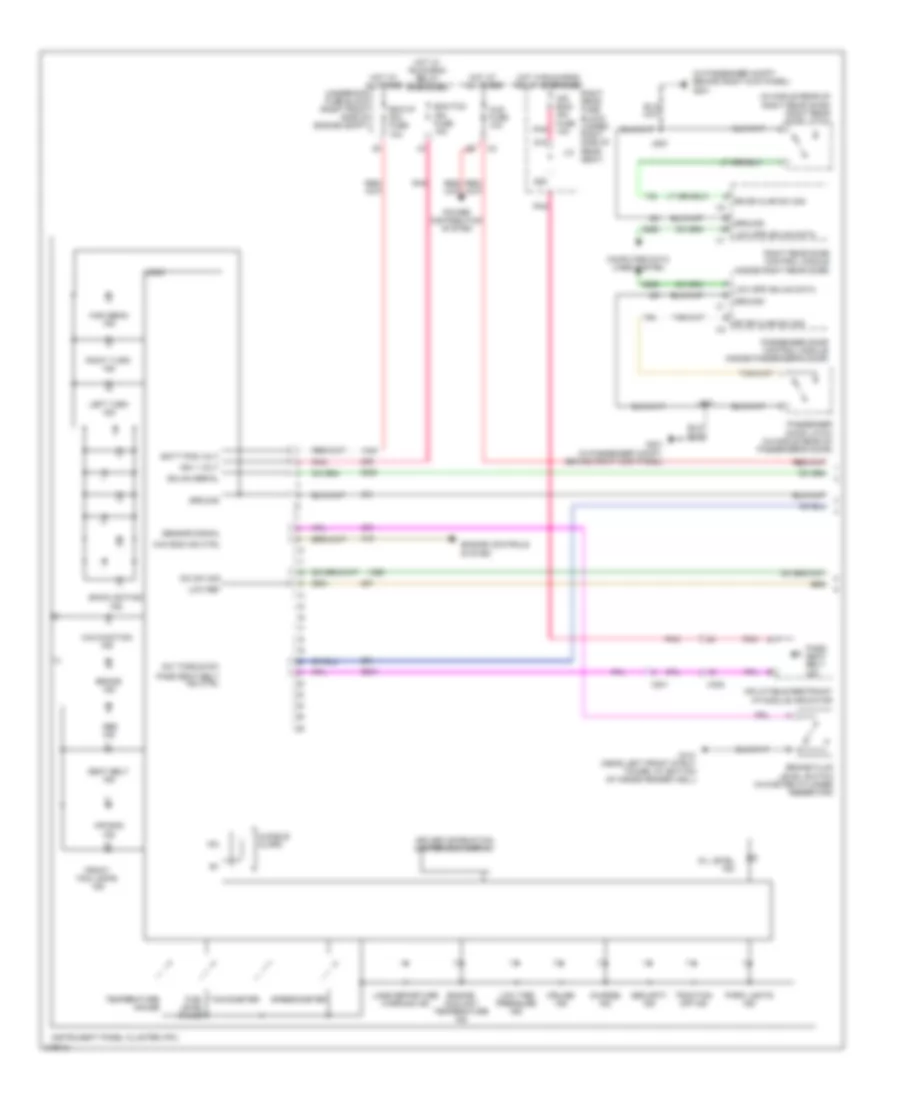 Instrument Cluster Wiring Diagram 1 of 2 for Cadillac STS 2011