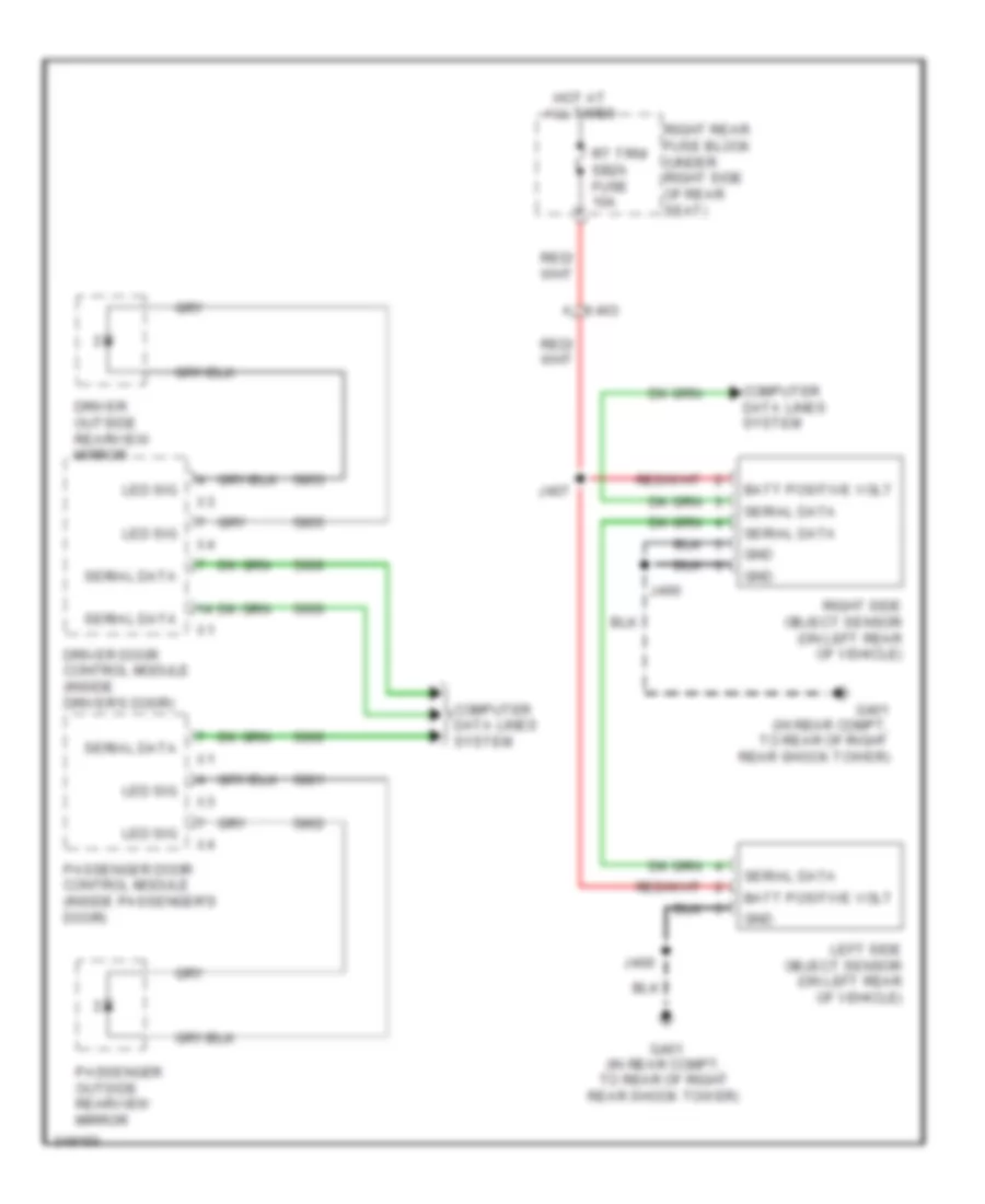 Blind Spot Monitoring Wiring Diagram for Cadillac STS 2011