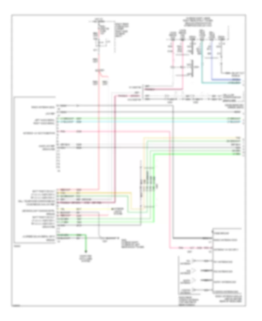 Navigation Wiring Diagram with 8 Speakers 1 of 3 for Cadillac STS 2011