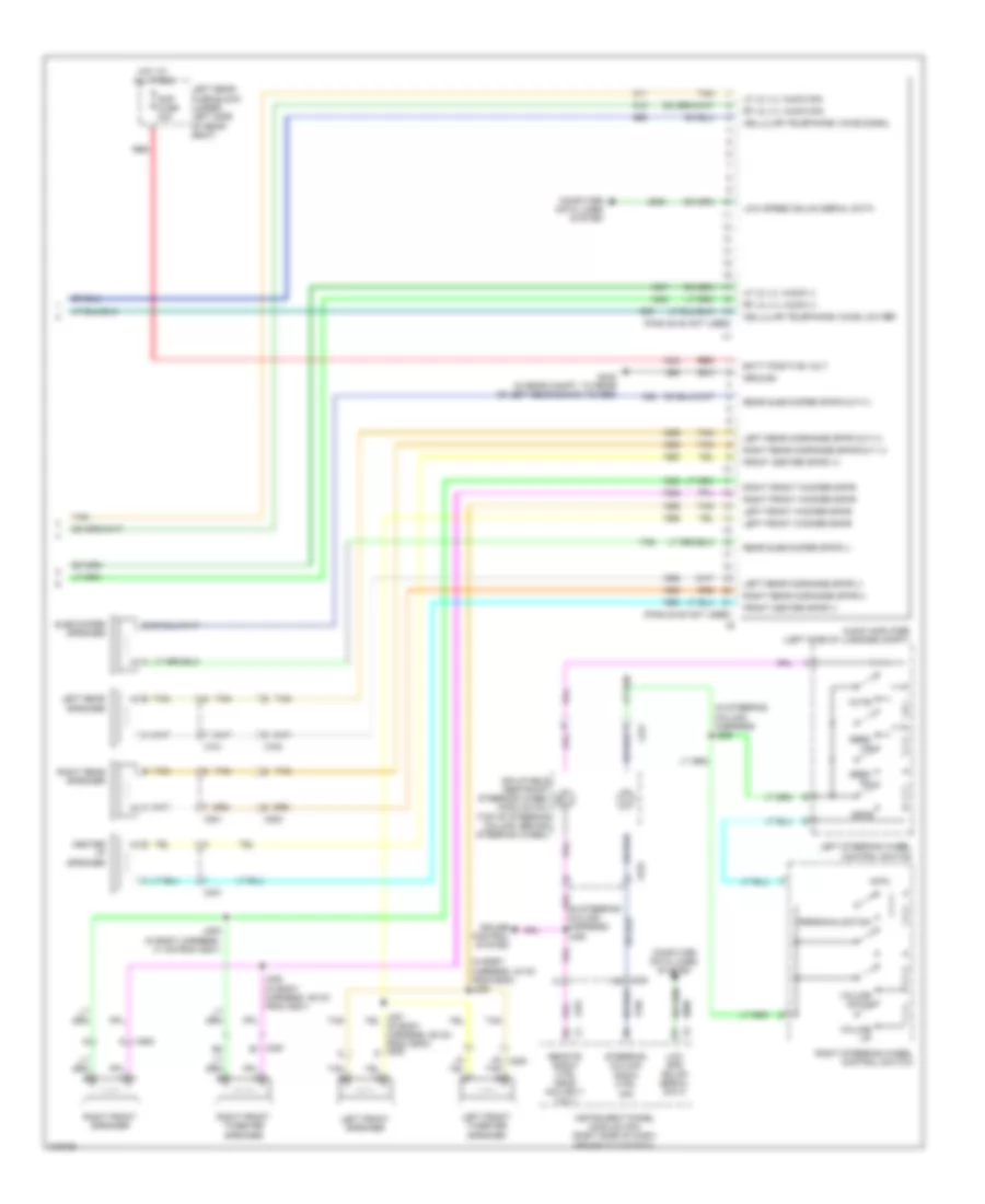 Navigation Wiring Diagram with 8 Speakers 3 of 3 for Cadillac STS 2011