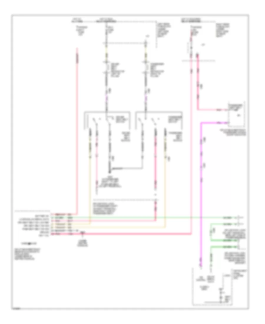 Passive Restraints Wiring Diagram for Cadillac STS 2011