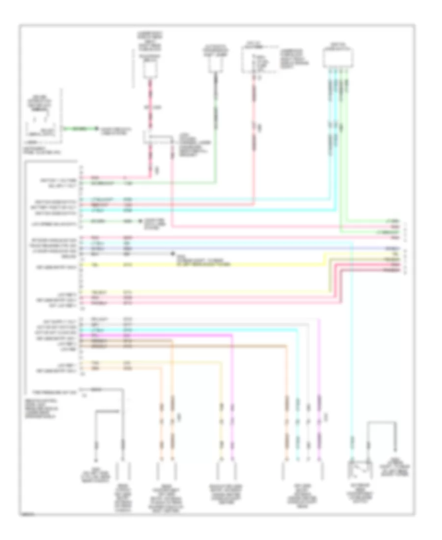 Power Door Locks Wiring Diagram 1 of 3 for Cadillac STS 2011