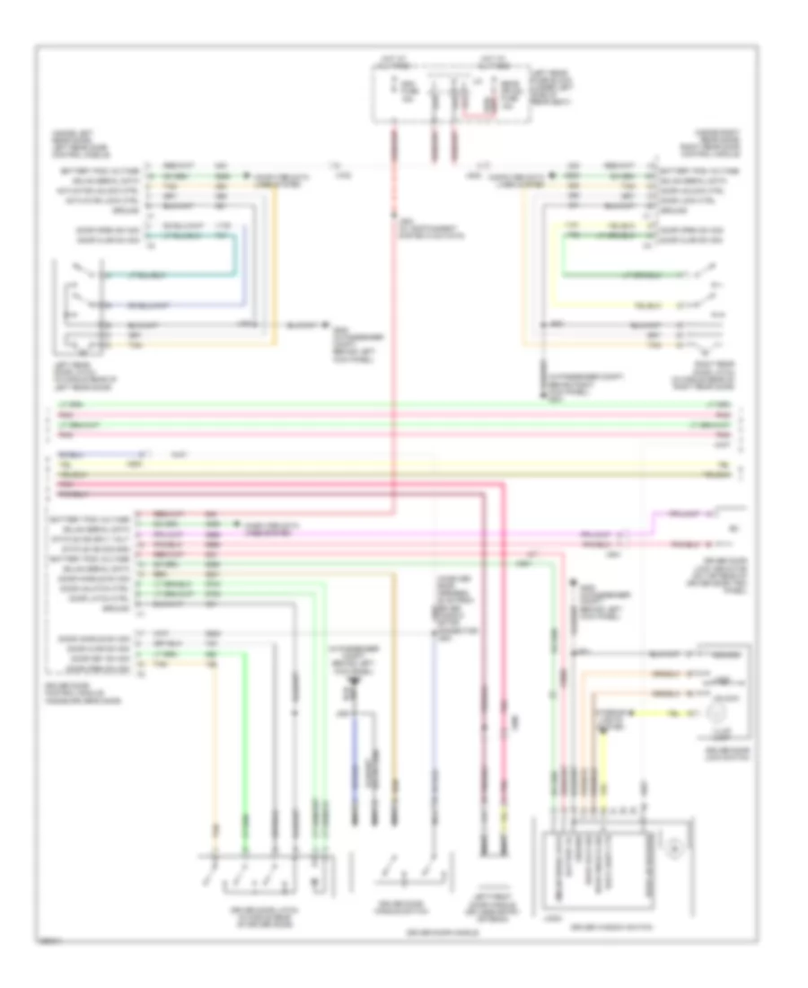 Power Door Locks Wiring Diagram 2 of 3 for Cadillac STS 2011