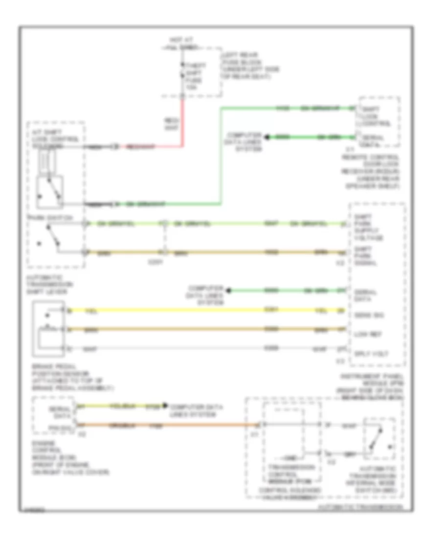 Shift Interlock Wiring Diagram for Cadillac STS 2011
