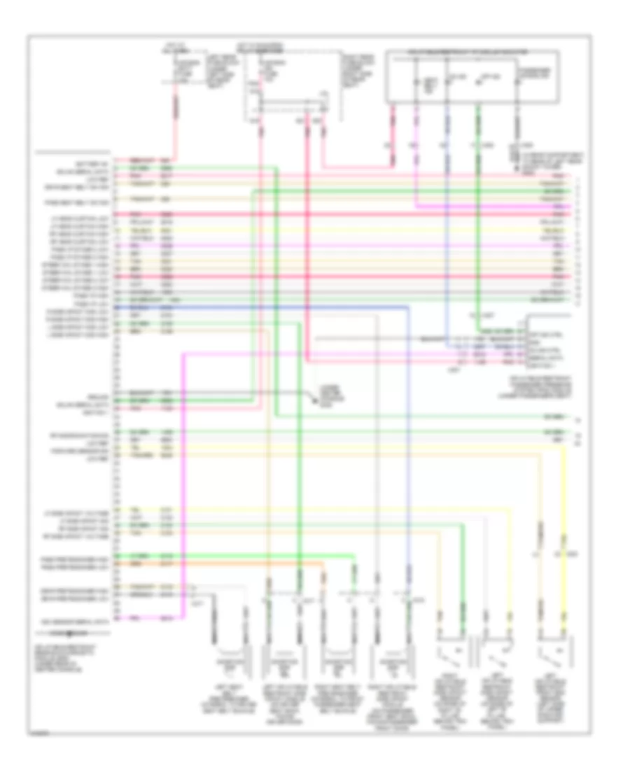 Supplemental Restraints Wiring Diagram 1 of 2 for Cadillac STS 2011