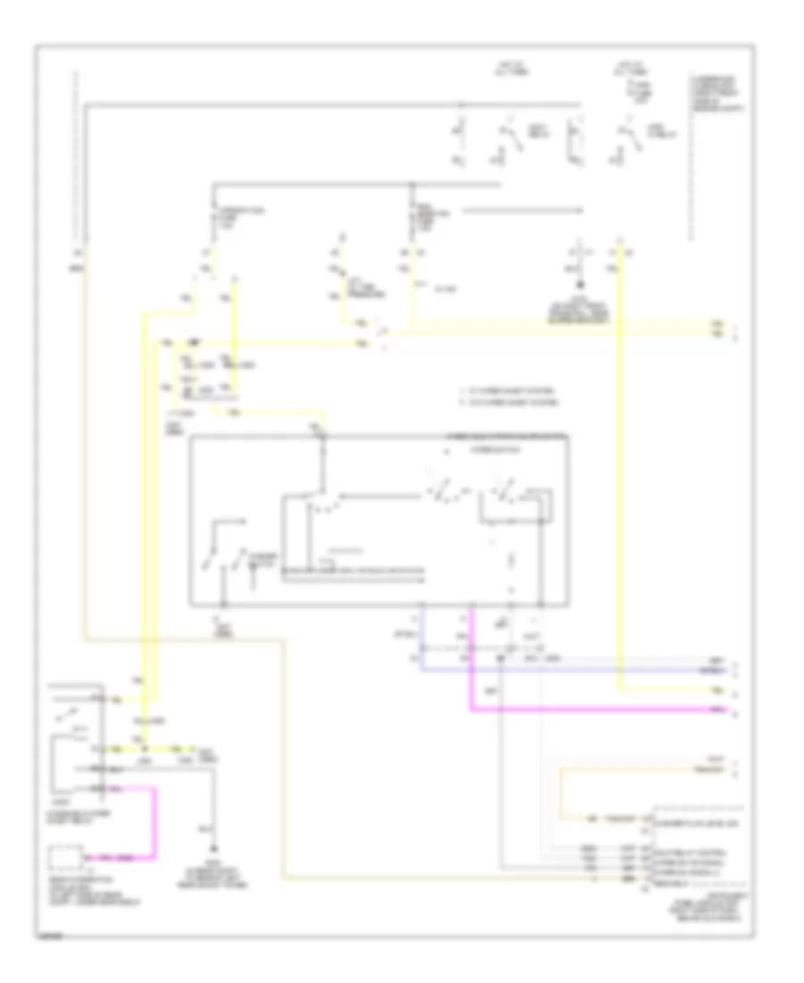 Wiper Washer Wiring Diagram 1 of 2 for Cadillac STS 2011