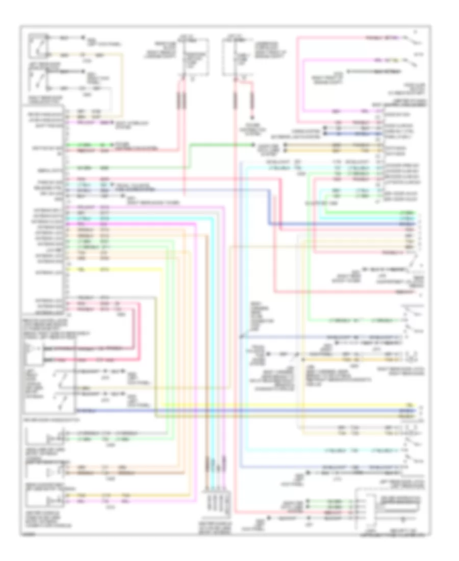Forced Entry Wiring Diagram 1 of 2 for Cadillac CTS 2010