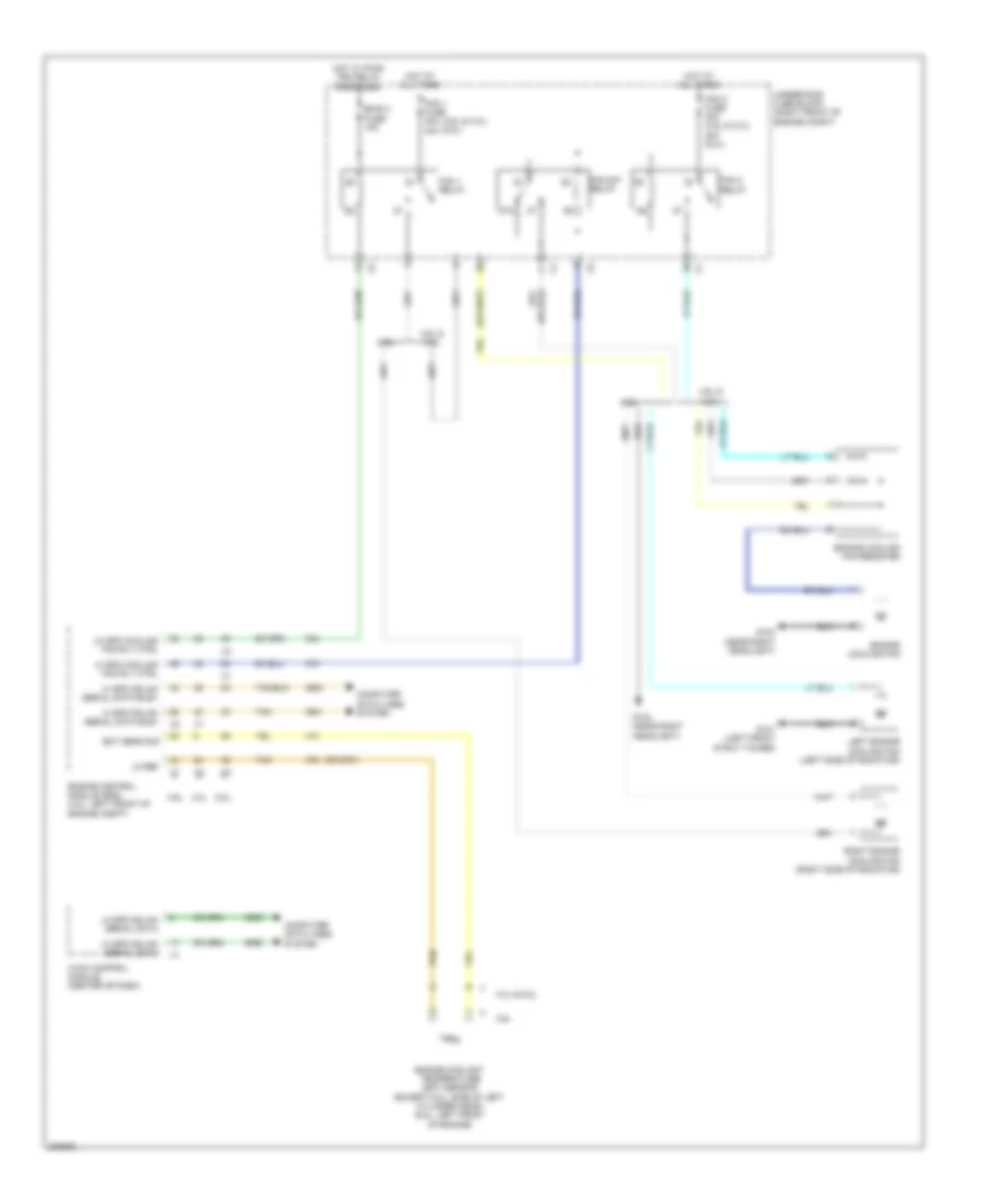 Cooling Fan Wiring Diagram for Cadillac CTS 2010