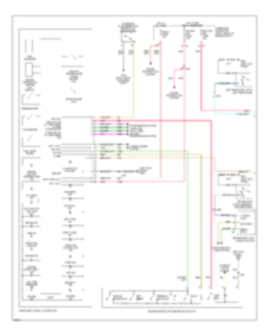 Instrument Cluster Wiring Diagram 1 of 2 for Cadillac CTS 2010
