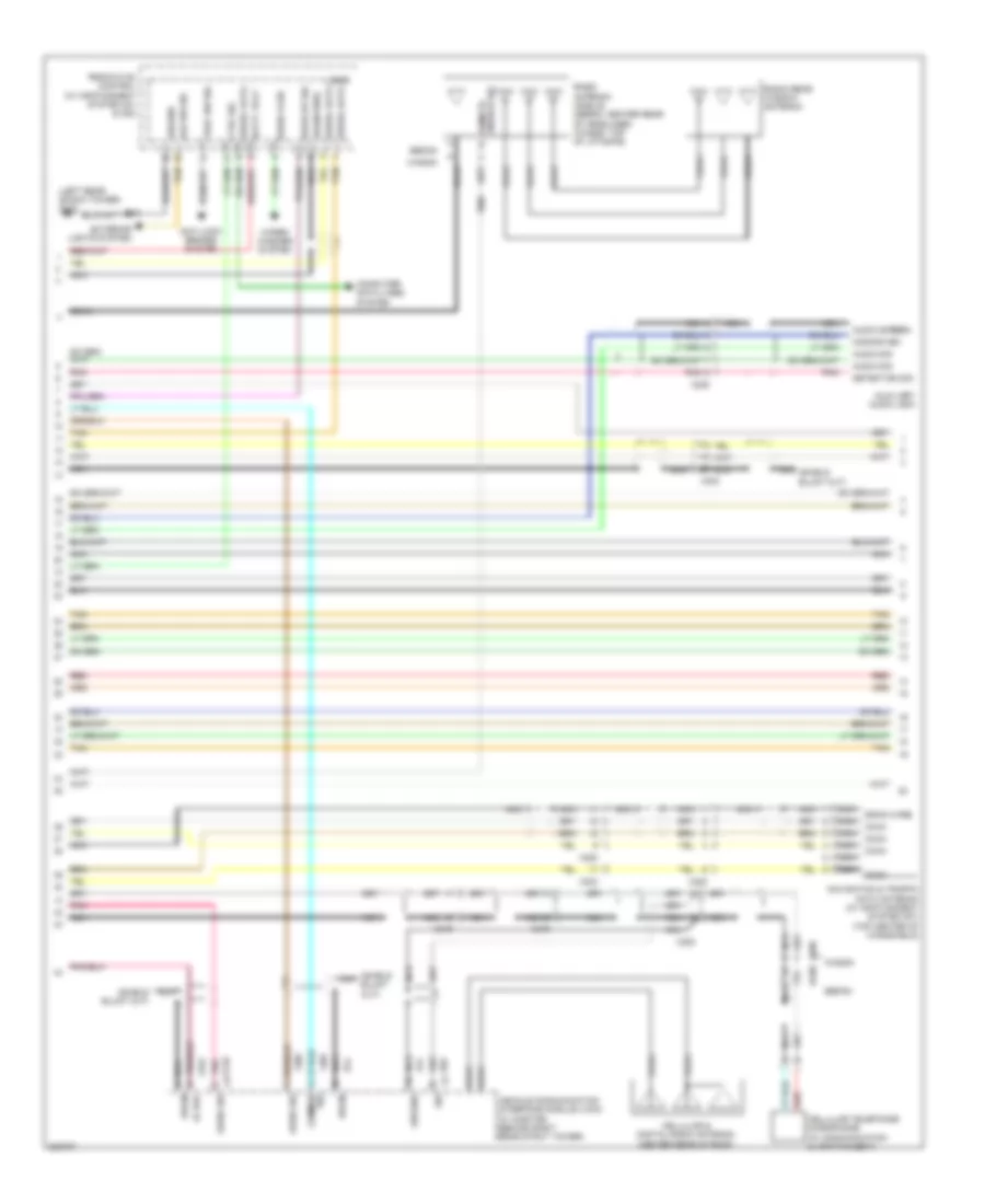 Radio Wiring Diagram, without Surround Amplifier (2 of 4) for Cadillac CTS 2010