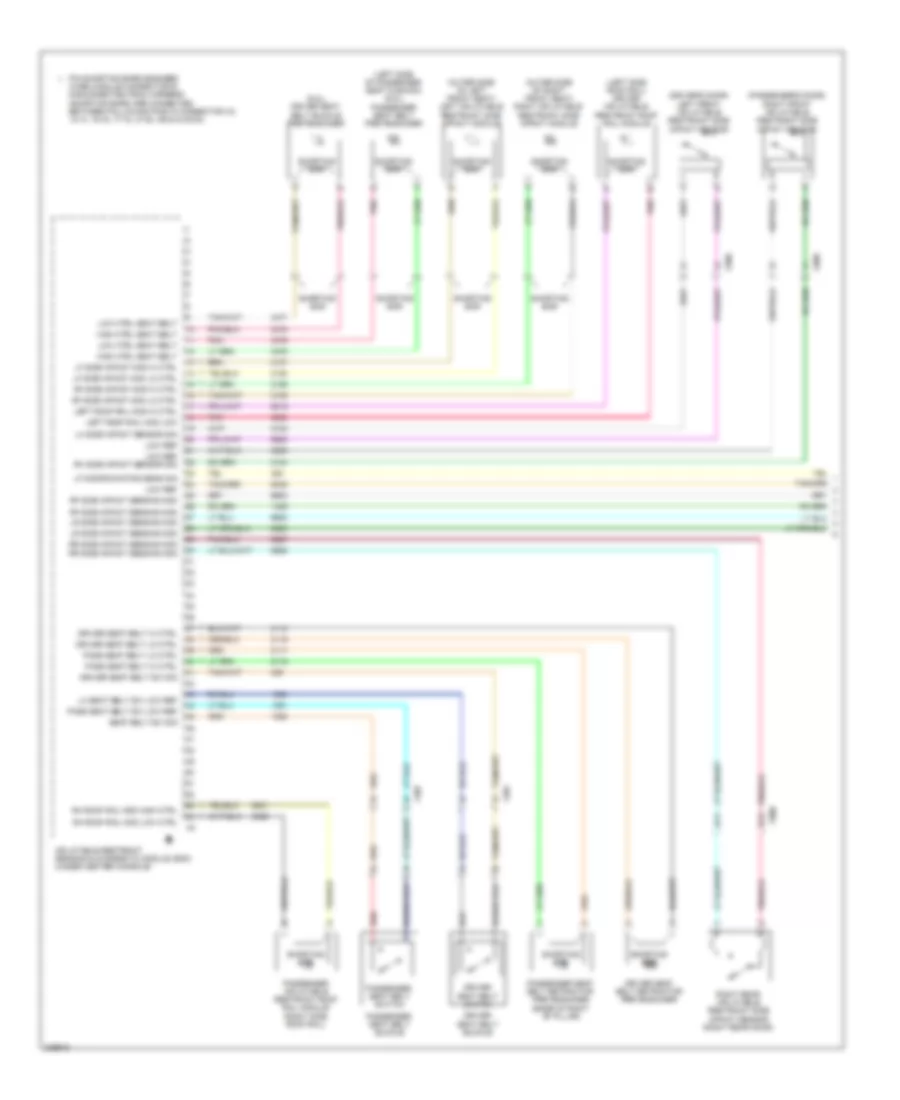Supplemental Restraints Wiring Diagram 1 of 2 for Cadillac CTS 2010