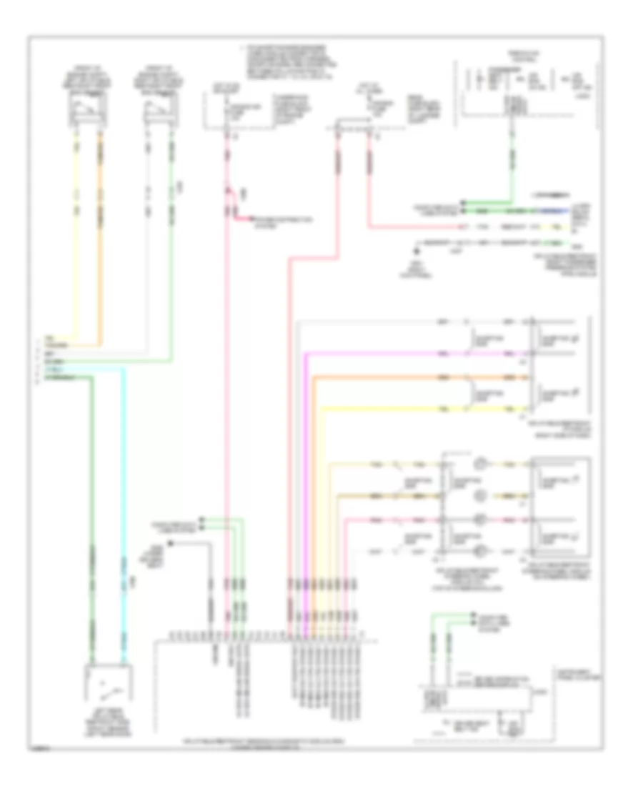 Supplemental Restraints Wiring Diagram 2 of 2 for Cadillac CTS 2010