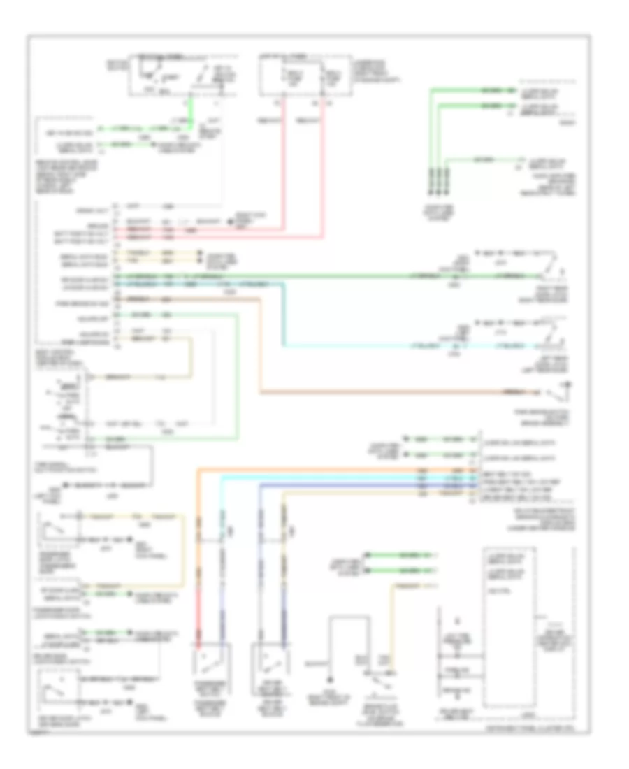 Warning Systems Wiring Diagram for Cadillac CTS 2010