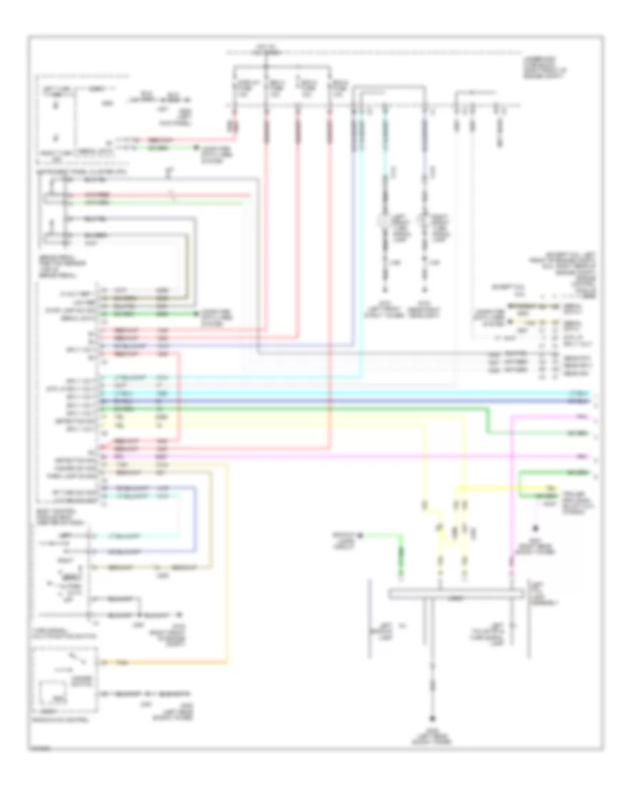 Exterior Lamps Wiring Diagram 1 of 2 for Cadillac CTS 2012