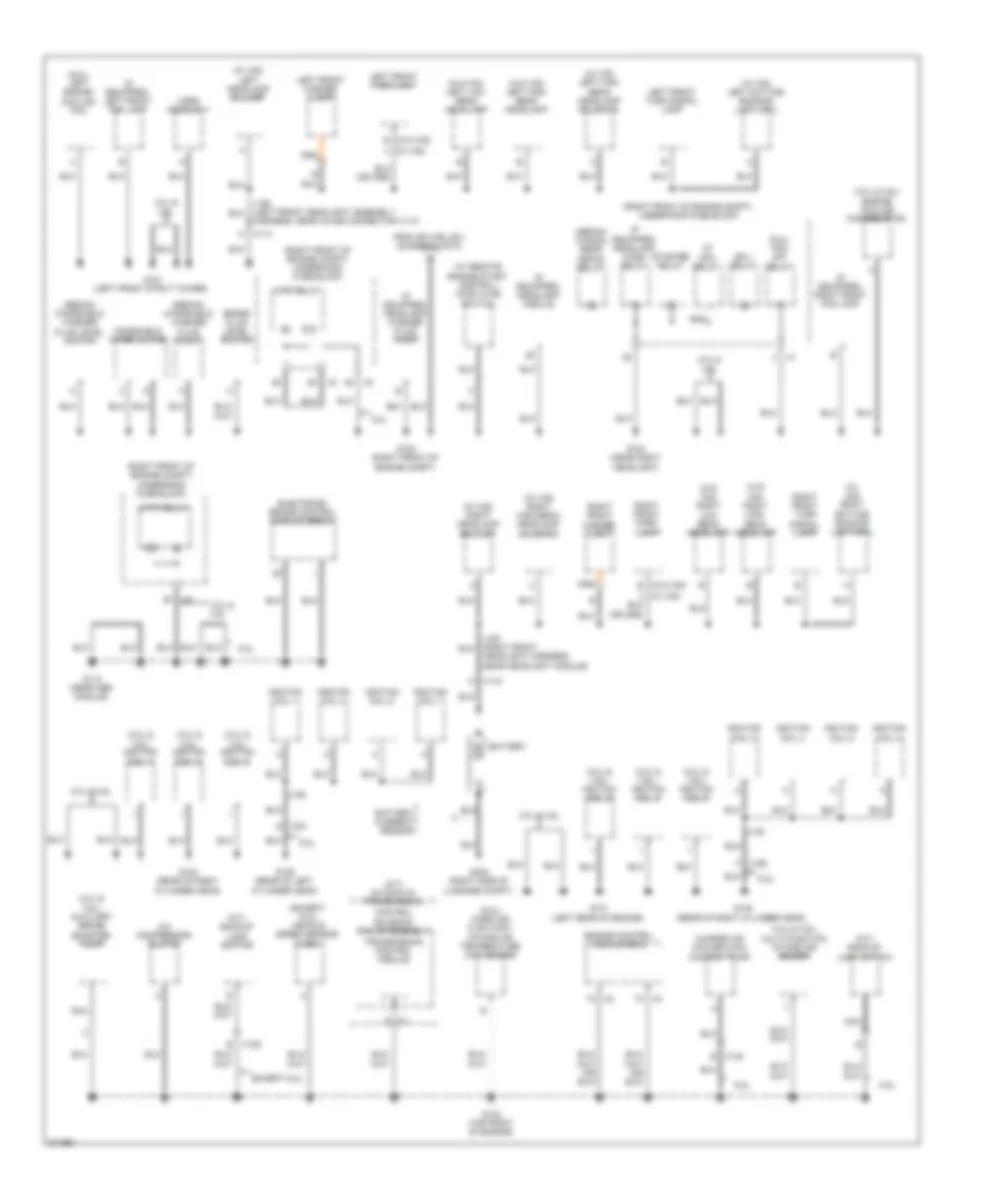 Ground Distribution Wiring Diagram 1 of 5 for Cadillac CTS 2012