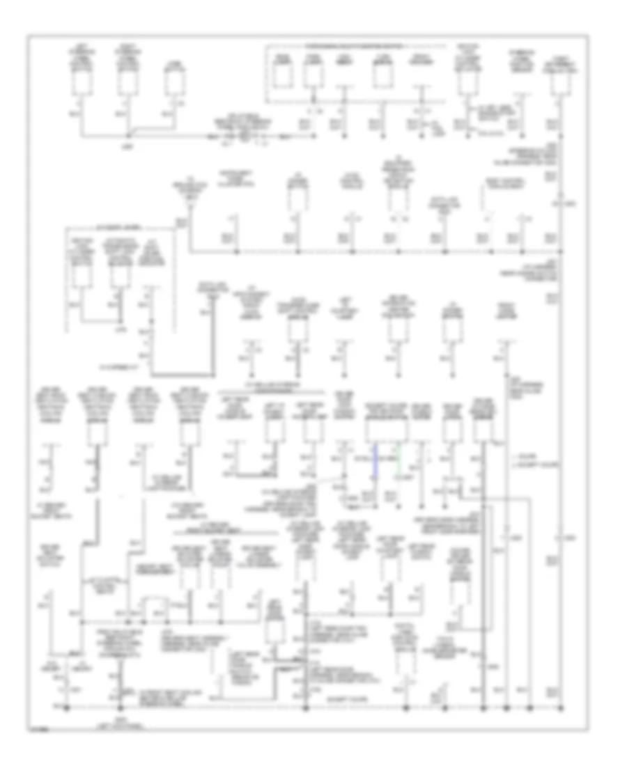 Ground Distribution Wiring Diagram 2 of 5 for Cadillac CTS 2012