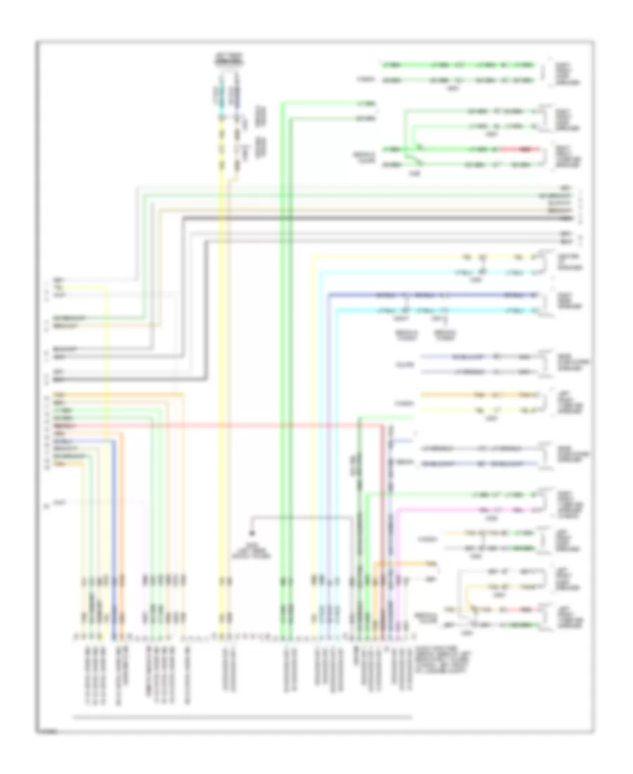 Radio Wiring Diagram, without Surround Amplifier (3 of 4) for Cadillac CTS 2012