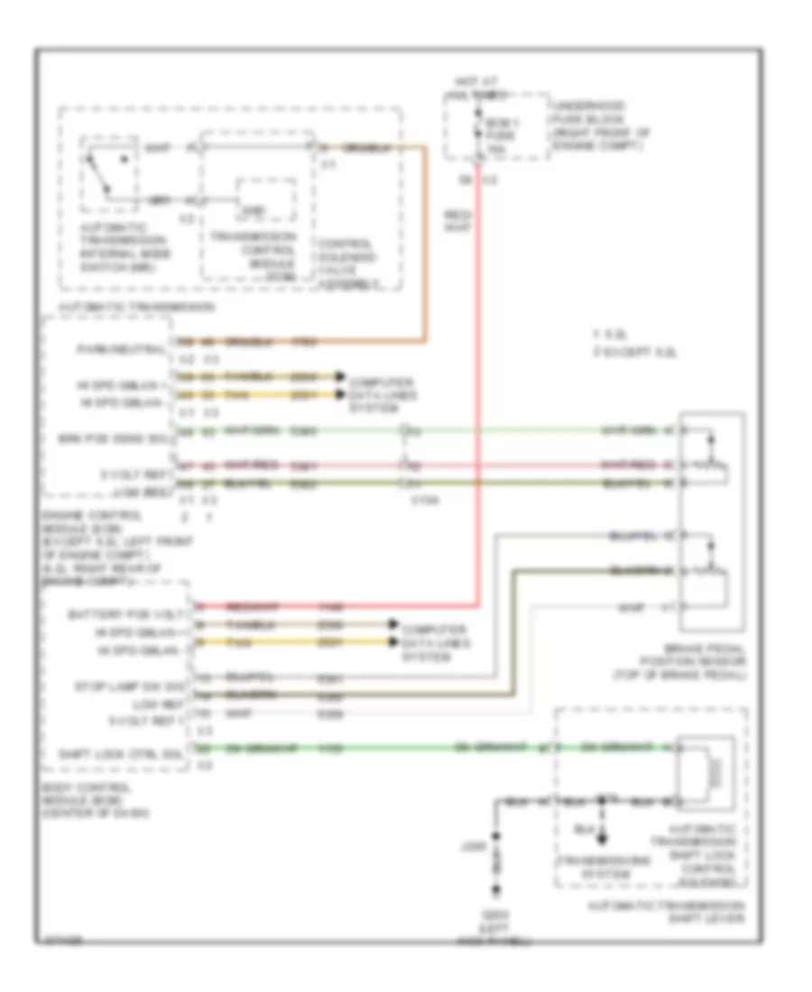 Shift Interlock Wiring Diagram for Cadillac CTS 2012