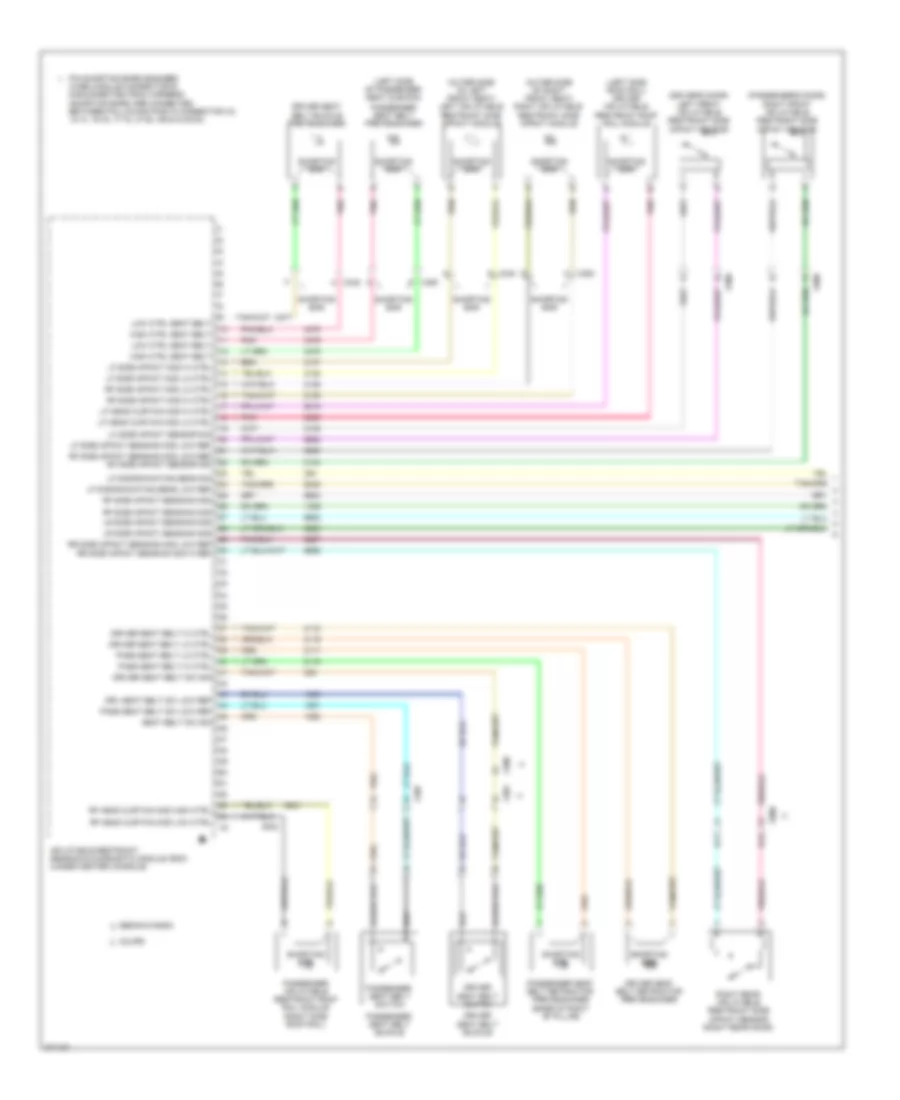 Supplemental Restraints Wiring Diagram 1 of 2 for Cadillac CTS 2012