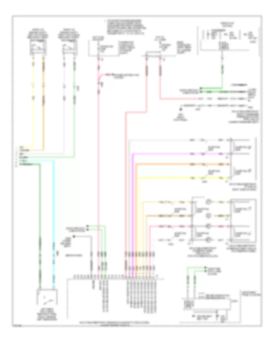 Supplemental Restraints Wiring Diagram 2 of 2 for Cadillac CTS 2012